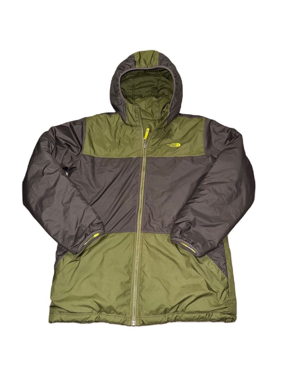 The North Face XL Youth Boy’s Reversible Full-Zip Hooded Jacket Fleece Parka EUC